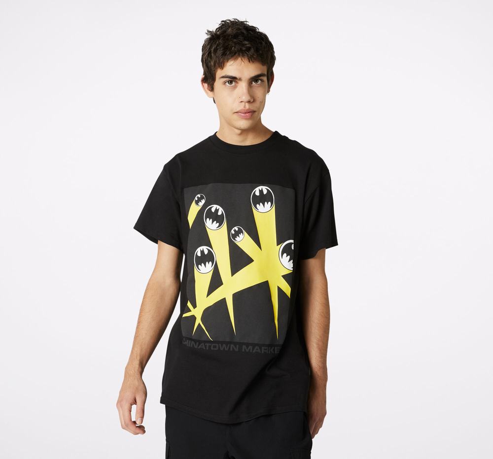 Camiseta Converse x Batman x Chinatown Market Homem Pretas 094572WGP